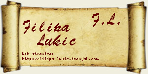 Filipa Lukić vizit kartica